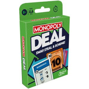 Monopoly Deal Card Game Quick-Playing Family Card Game for 2-5 Players Ages 8