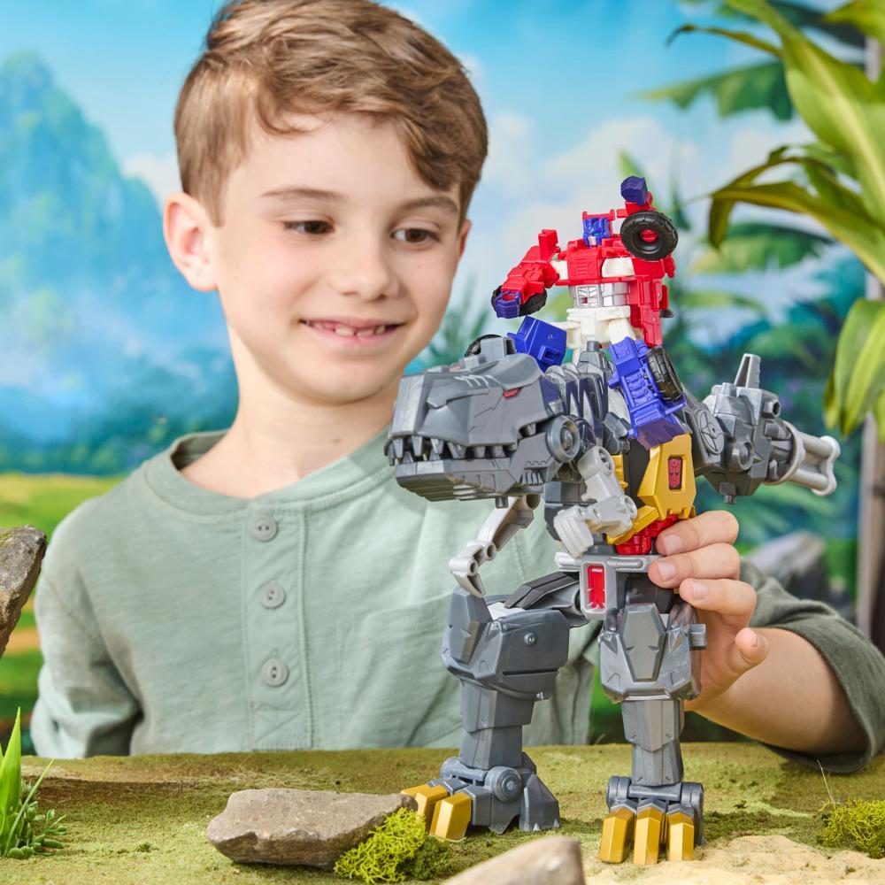 Transformers CYBERWORLD Grimlock Chomp Battle 9-Inch Action Figure Quick Change to Dino Mode Robot Toys for Boys and Girls 6 and Up - Image 4