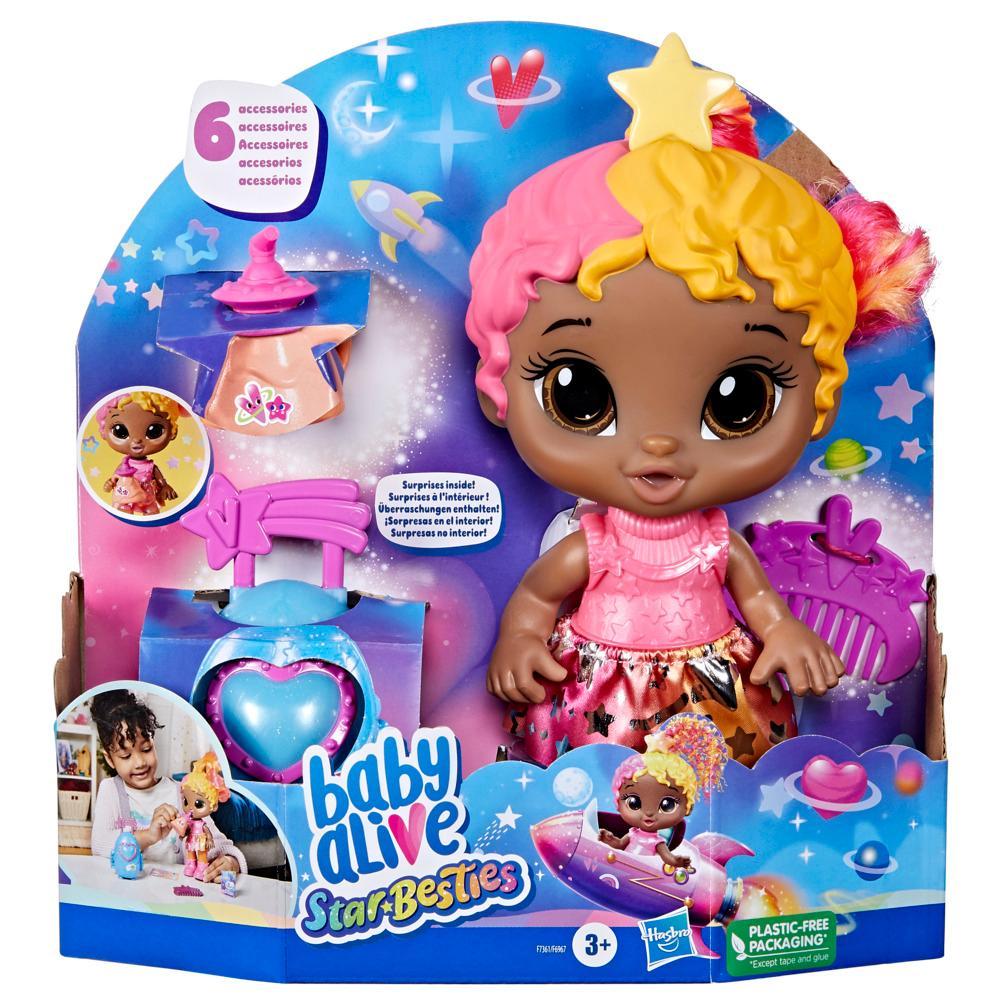 Baby Alive Star Besties Doll Bright Bella 8-inch Space-Themed Baby Alive Doll Toy with Accessories for Kids 3 and Up - Image 2