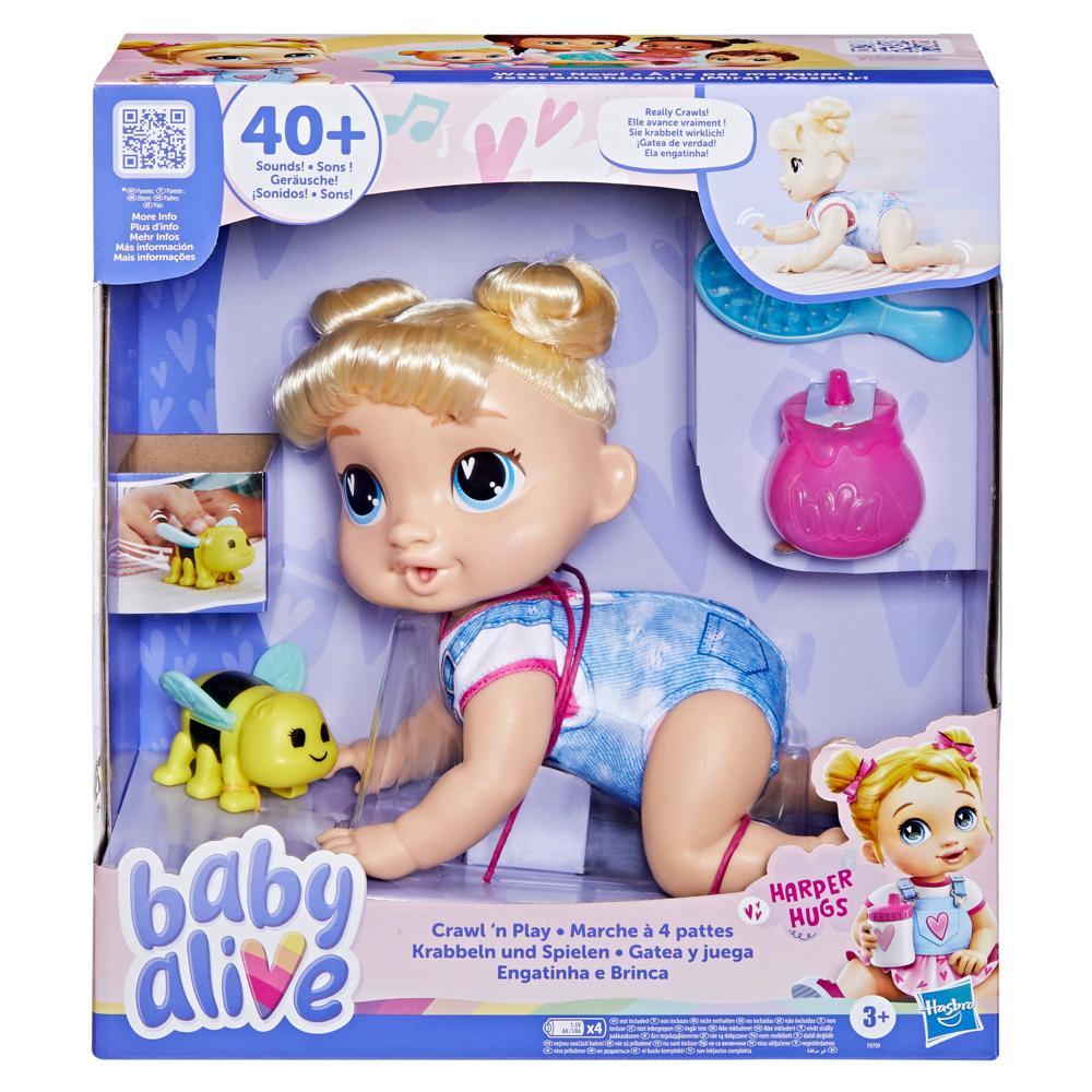 Baby Alive Crawl n Play Harper Hugs Doll Blonde Hair Electronic Kids Toys for Girls Boys 3 - Image 7