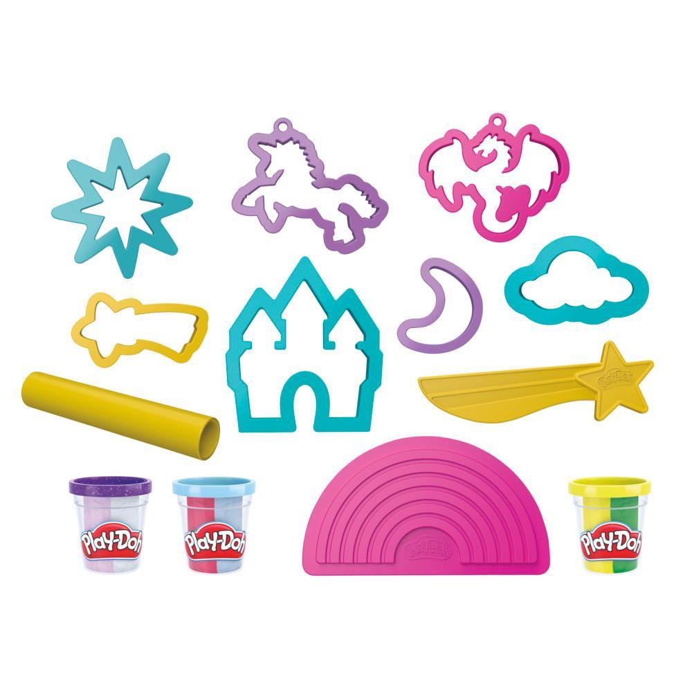 Play-Doh Magical Unicorn Tool Set for Kids 3 Years and Up with 3 Cans of Dual-Color Modeling Compound Non-Toxic