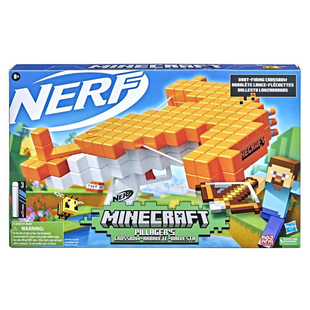 Nerf Minecraft Pillagers Crossbow Dart-Blasting Crossbow Real Crossbow Action Includes 3 Official Nerf Elite Darts - Image 2