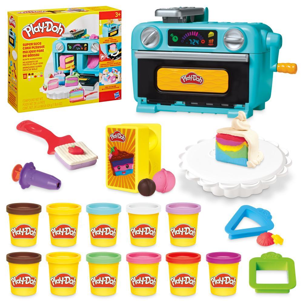 Play-Doh Super Slice Cake Play Kitchen Set Arts Crafts Toys for Kids 3 - Image 6