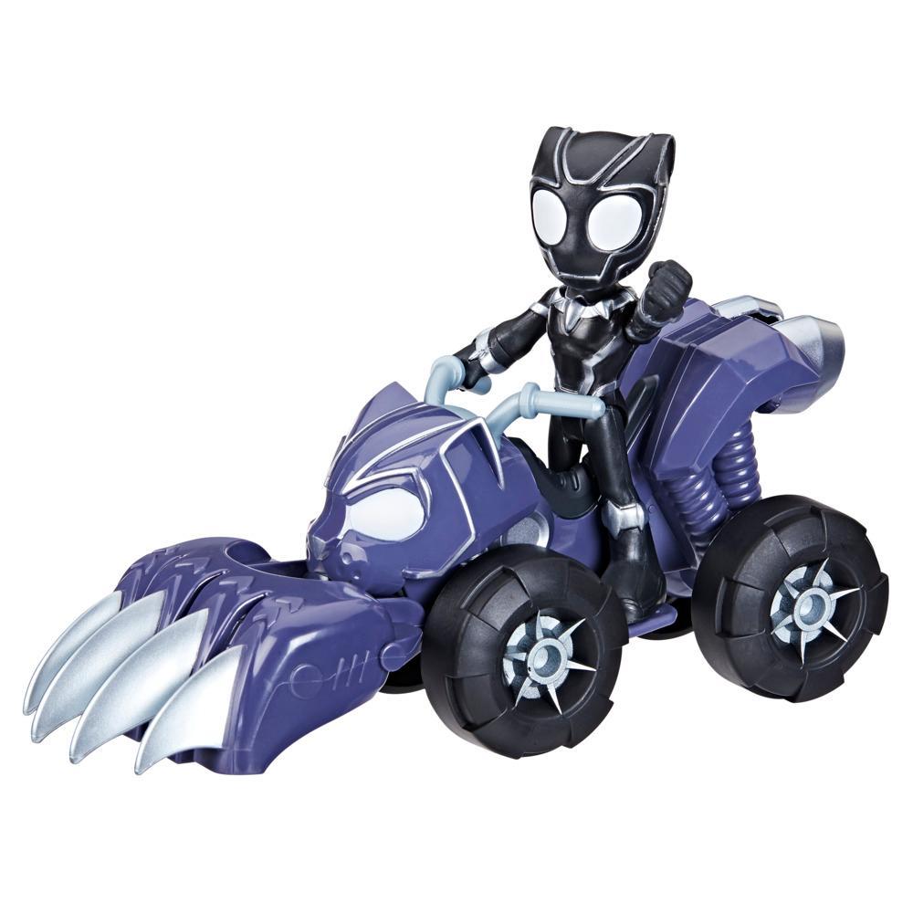 Marvel Spidey and His Amazing Friends Black Panther Panther Patroller Toy Set for Kids 3 - Image 6