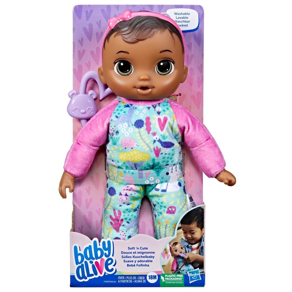 Baby Alive Soft n Cute Doll Brown Hair Soft First Baby Doll Toy Kids 18 Months and Up - Image 7