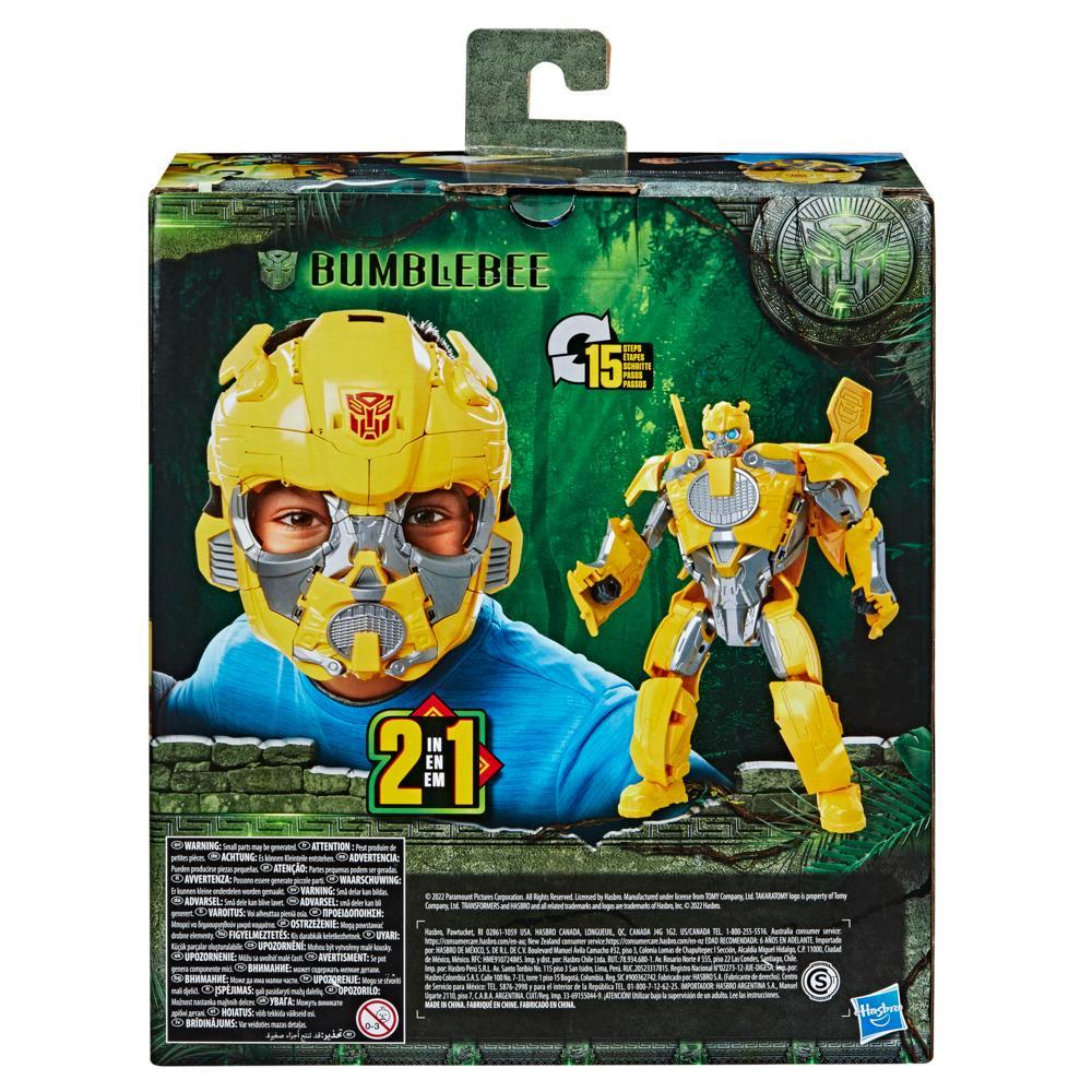 Transformers Toys Transformers Rise of the Beasts Movie Bumblebee 2-in-1 Converting Mask for Ages 6 and Up 9-inch - Image 8
