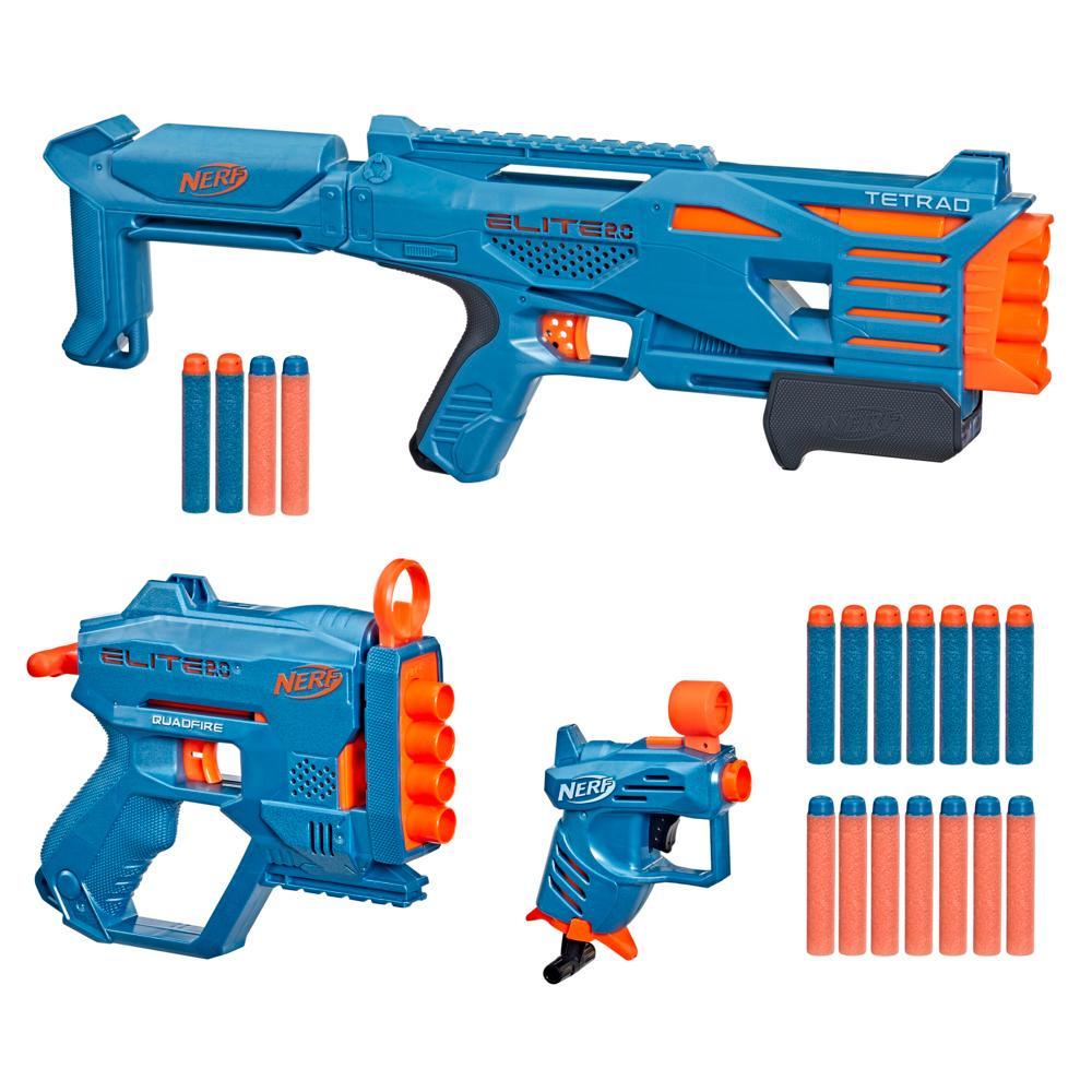 Nerf Elite 20 Stockpile Pack Includes 3 Nerf Dart-Firing Blasters and 10 Official Nerf Elite Foam Darts
