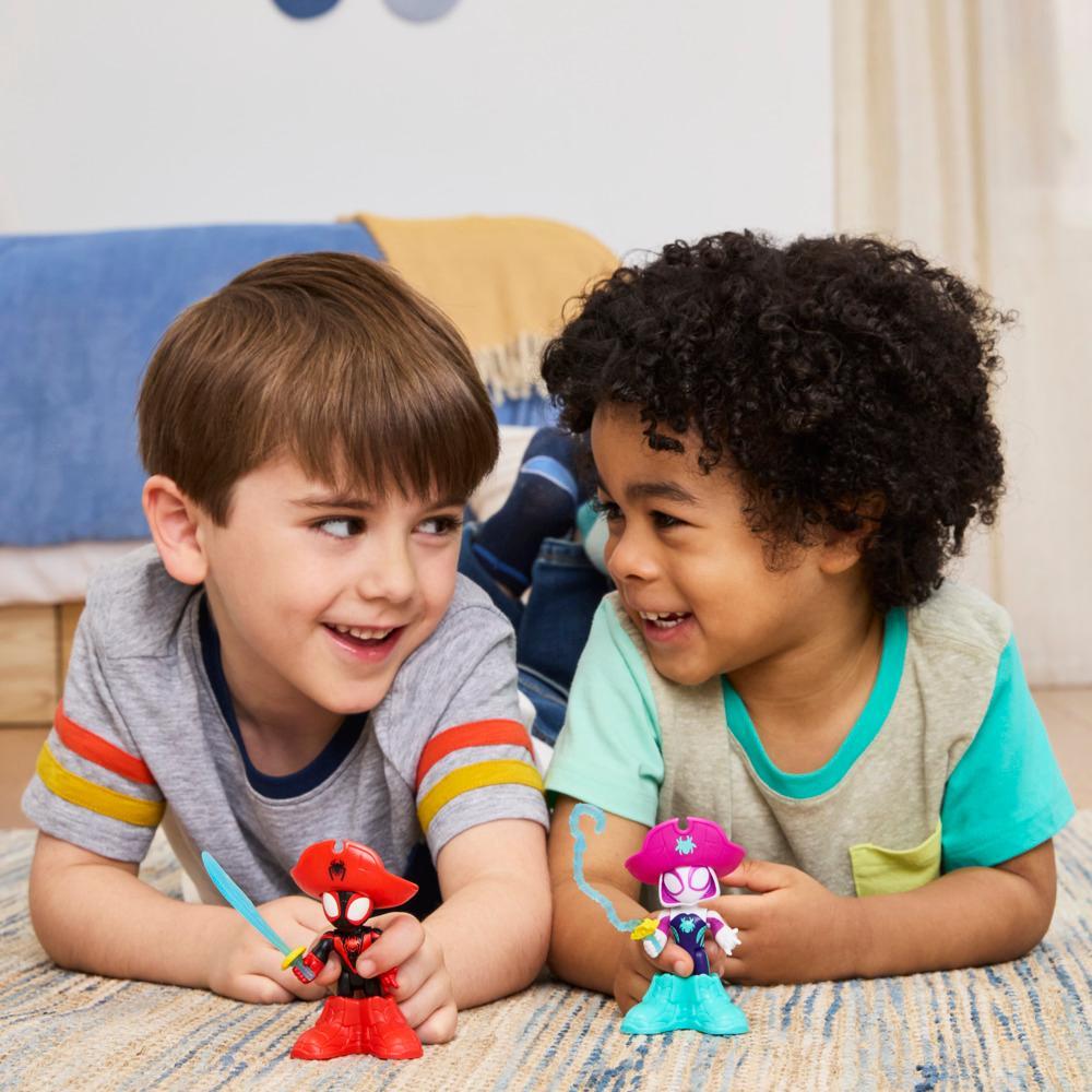 Marvel Spidey and his Amazing Friends Water-Webs Pirate Miles Spin Morales Pirate Ghost-Spider Action Figures Super Hero Toys Ages 3 - Image 5