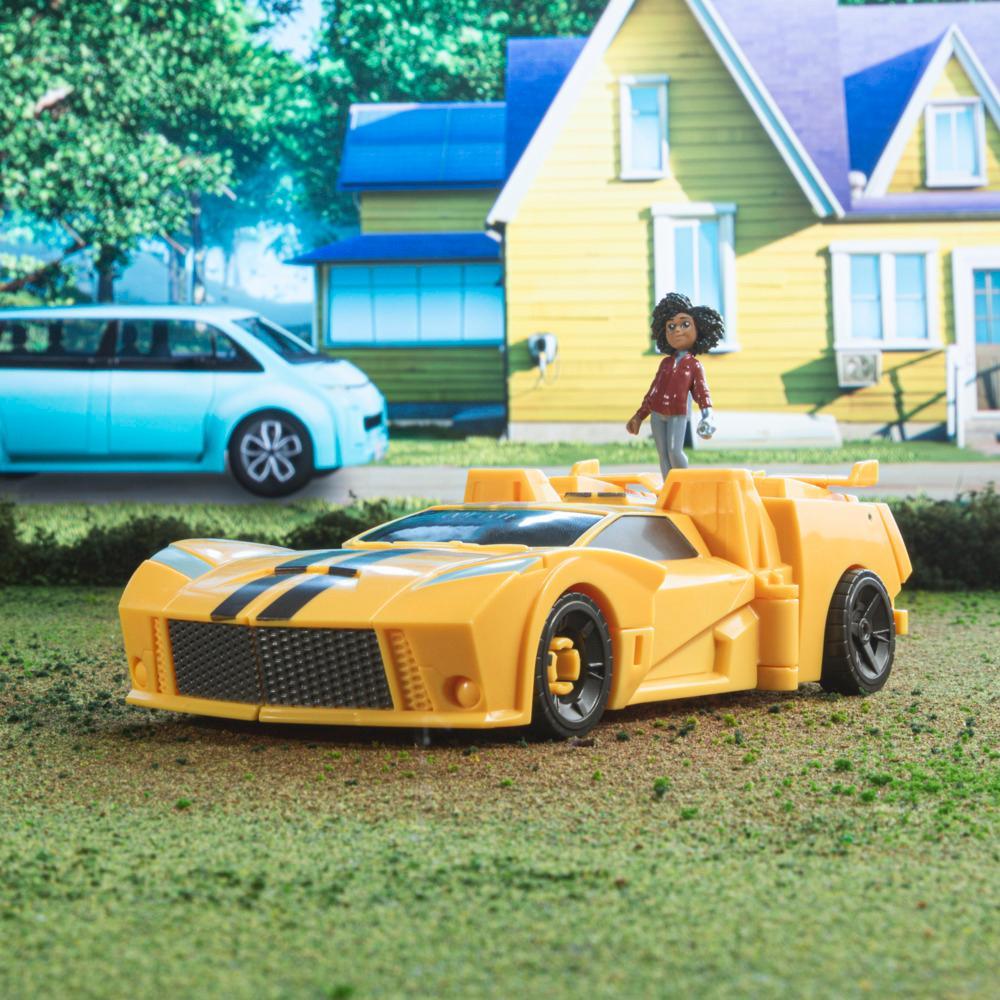 Transformers Toys EarthSpark Spin Changer Bumblebee Action Figure with Mo Malto Figure - Image 5
