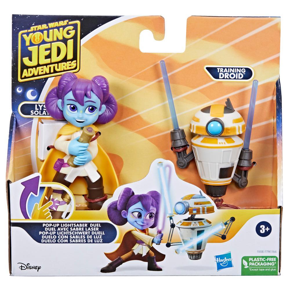 Star Wars Young Jedi Adventures Pop-Up Lightsaber Duel Lys Solay Training Droid Figures 4 - Image 7