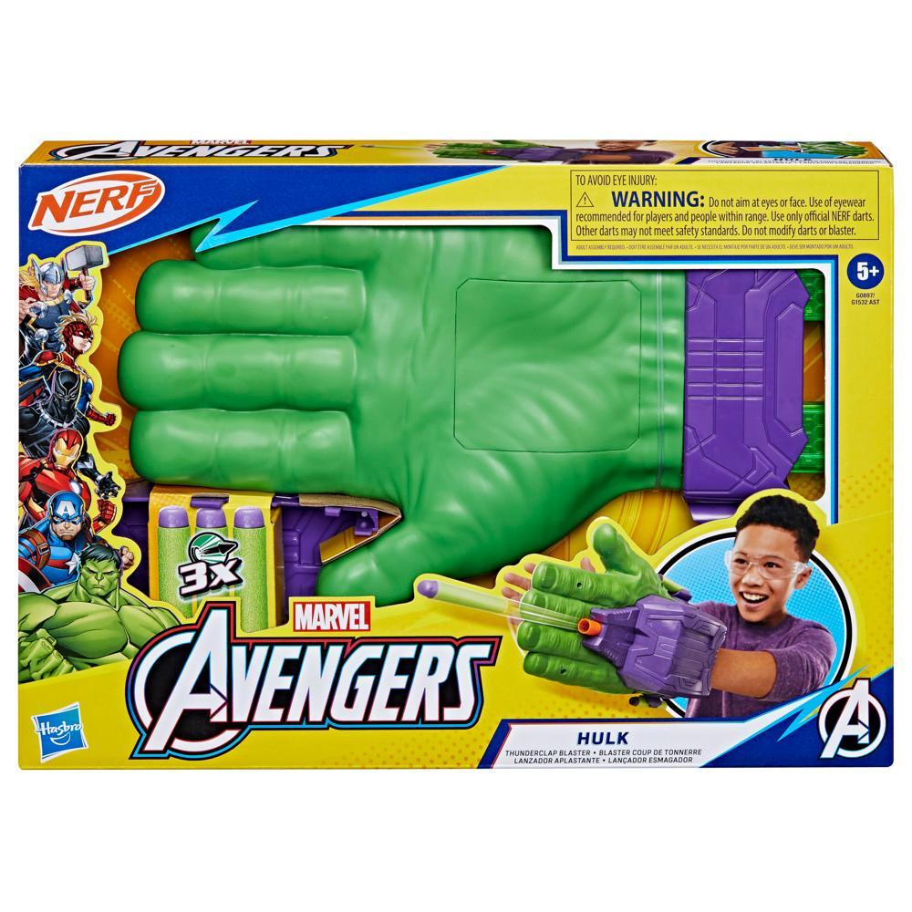 Marvel Avengers Hulk Thunderclap Blaster Roleplay Toy with 3 NERF Darts - Image 7